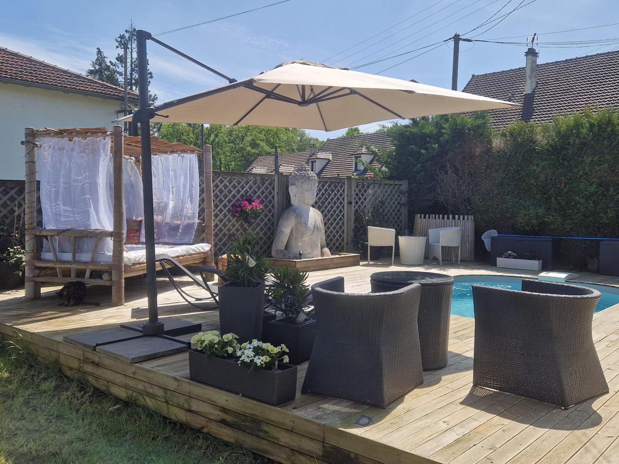 La Serenite Balinaise, Chambre Et Sdb Privee, Jardin , Piscine Et Jacuzzi En Saison, Pres De Chantilly, Parc Asterix Et Cdg Et Paris En 20' Orry-La-Ville Екстериор снимка